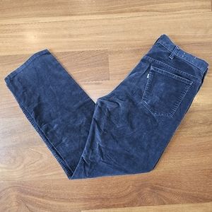 Vintage Levis 519 1517 80s Corduroy Pants Navy Blue Straight Leg Talon 38(36)x32